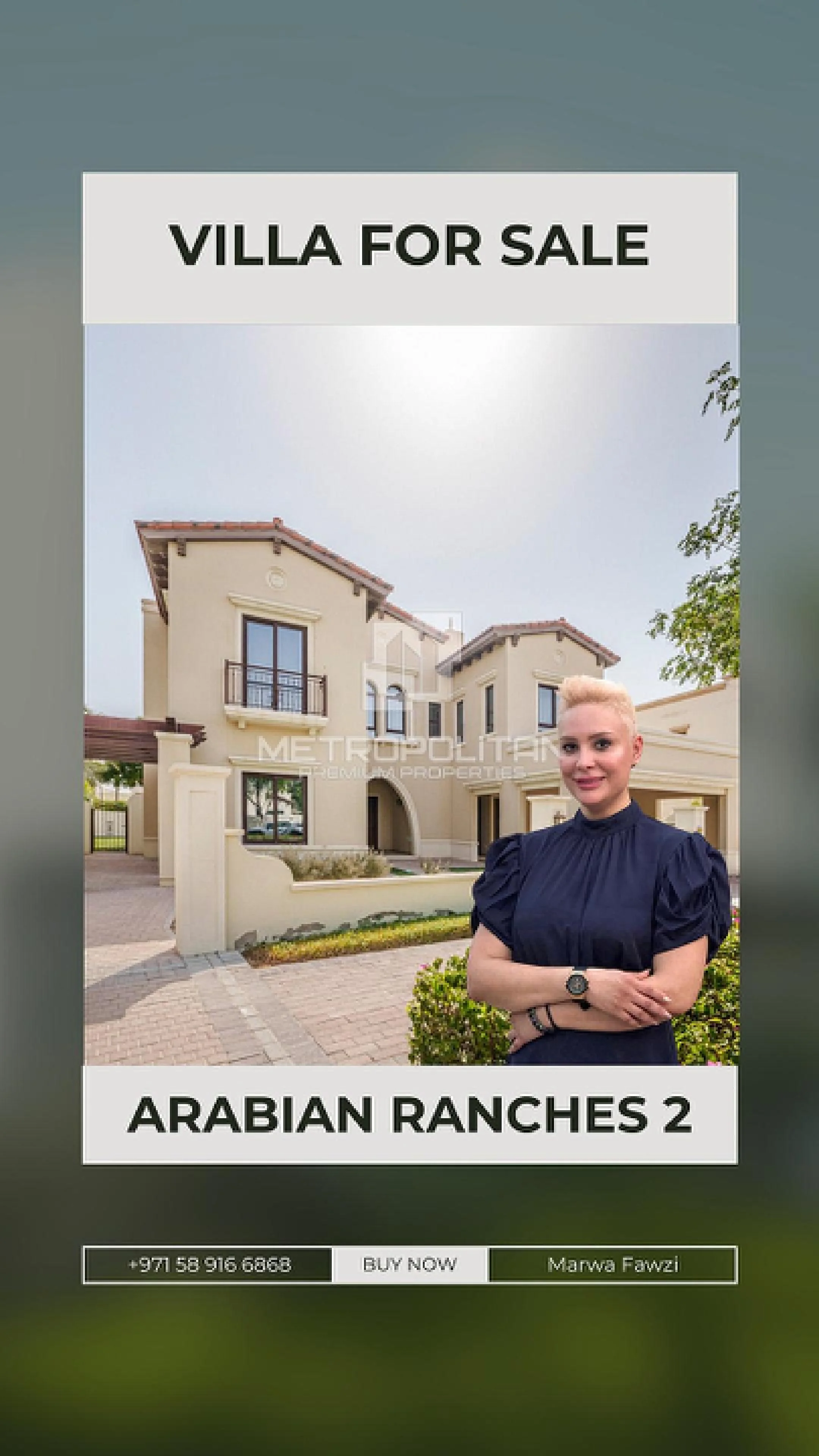 Luxury Villa in Arabian Ranches Dubai - Real Estate Property by Marwa Fawzi